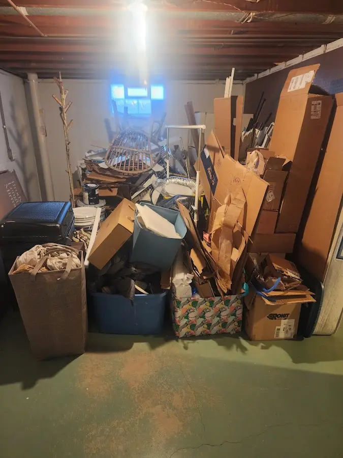 Roll-off dumpster container at job site for 6 Yard Dumpster Rental in Lonoke